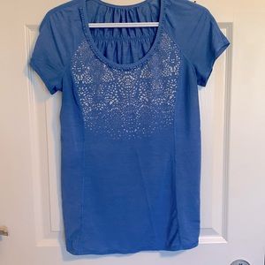 Blue lemon, reflective running top